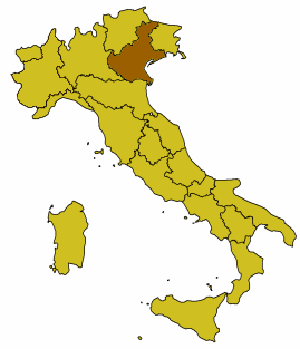 Posición del municipio en Italia